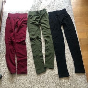 3 fleece lined leggings